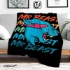 Retro Vintage Mr Game Blanket Fleece All Season Funny Mr Gaming Beast Portable Throw Blanket for Bed Car Plush Thin Quilt 1