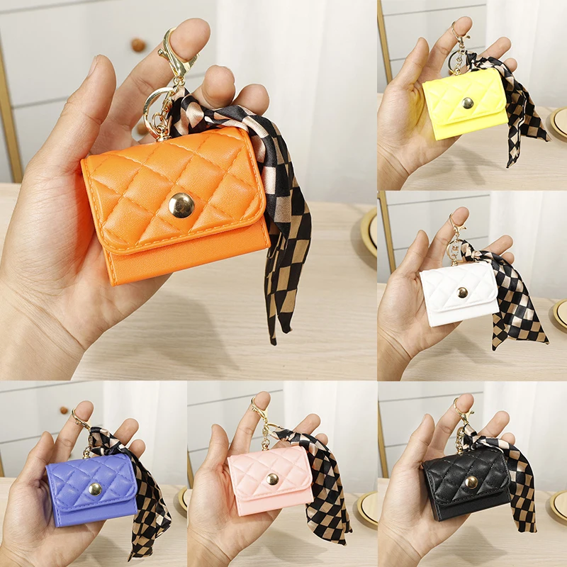 

Square Lipstick Bag Women Cosmetic Bag Mini Purse Organizer Silk Keychain Exquisite Personalized Storage Bag Stylish Gift