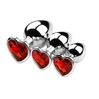 3 Größen Edelstahl Metall Sex Butt Plug für Anfänger Sex Anal Spielzeug Erwachsene Mastur bator Anal Plug Diamant Expander Stopper 2