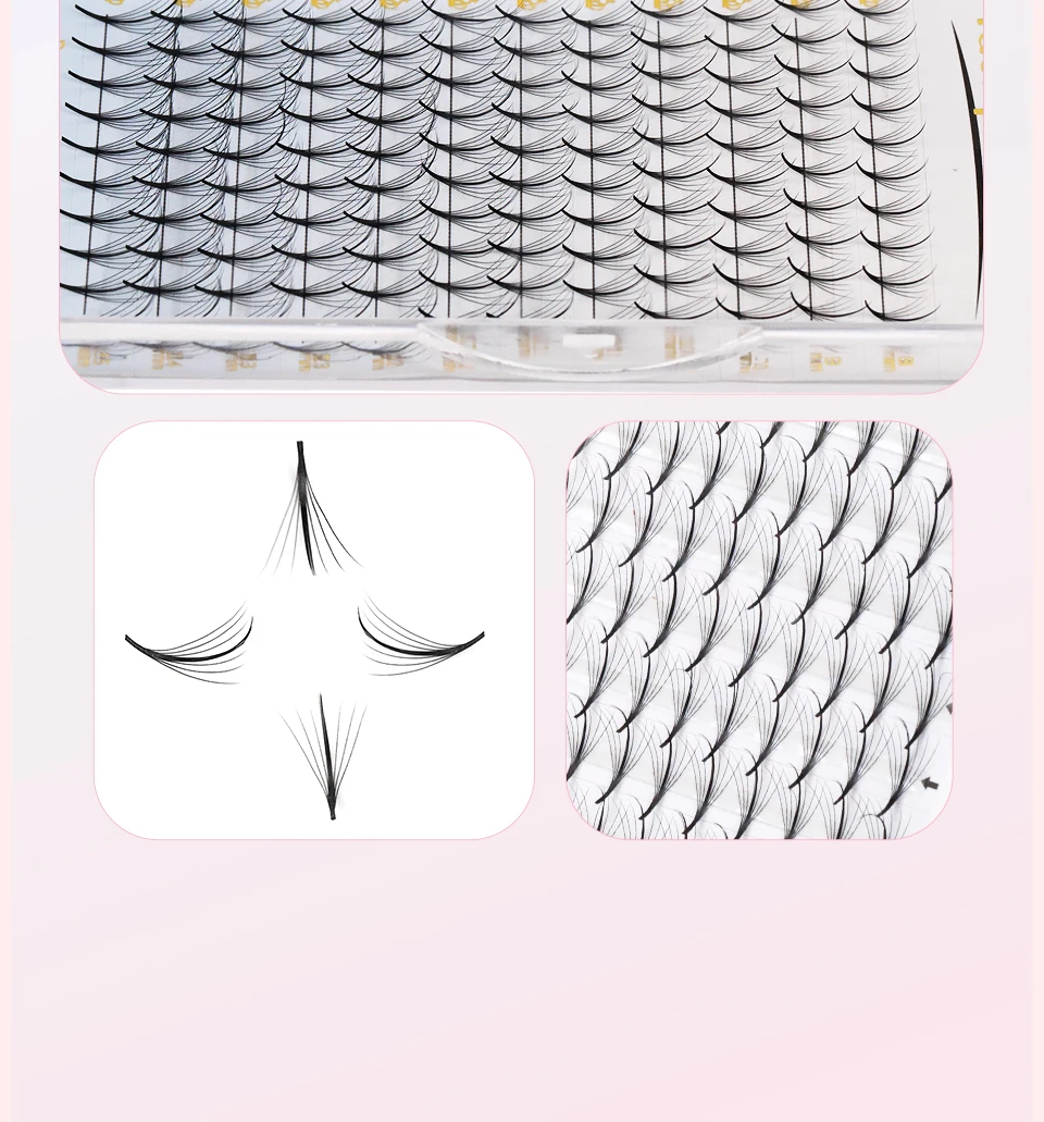 3D-15D Wispy Premade Fans Spitze Basis Russland Volumen Wimpern Faux Nerz Einfache Fächer Wimpern Verlängerung Spitze Lange Stiel Wimpern – Detail 10