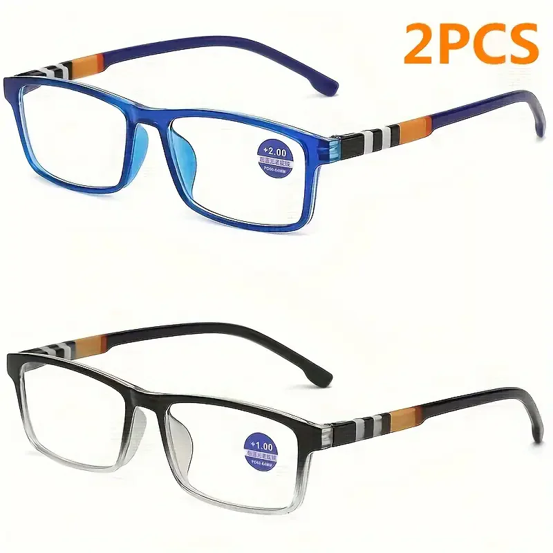 2PCS Lesebrille Leichte Anti Augen Überanstrengung Mode Computer Presbyopie Brille Für Frauen Männer