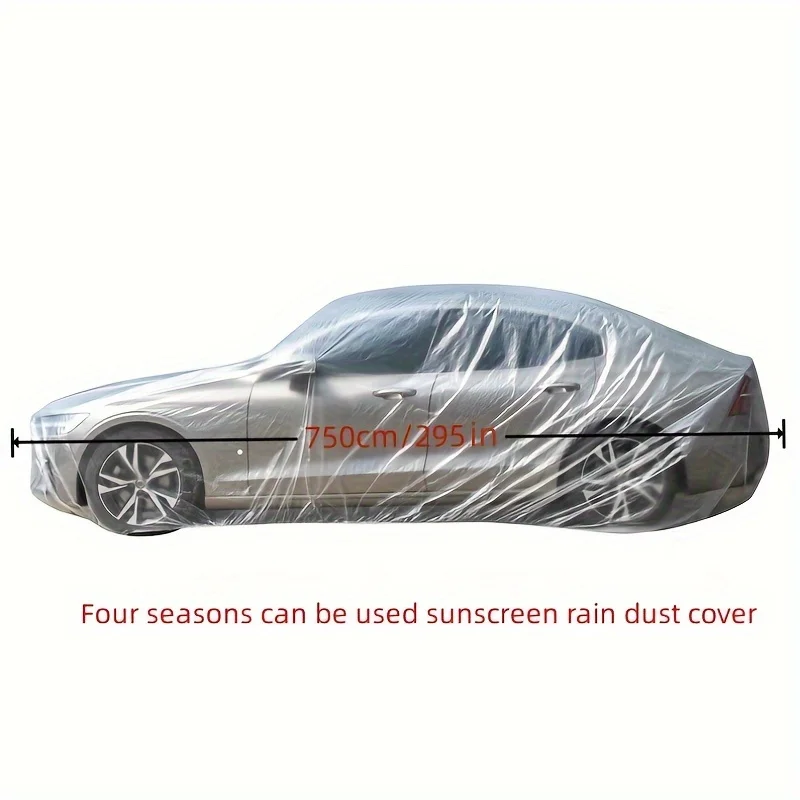 Premium Disposable Car Cover - Complete Protection from Sun, Rain, and Dust