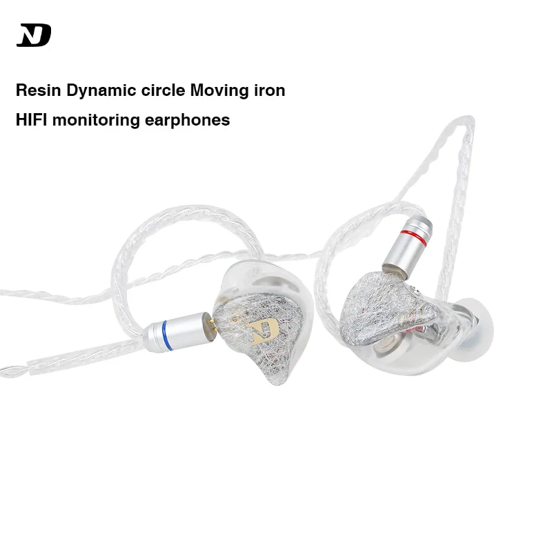 

ND 001 Hifi Wired Headphones Resin Wire-changeable Earphone 0.78 Contact Pin Noise Cancelling Earbuds Free Shipping Headset IEM