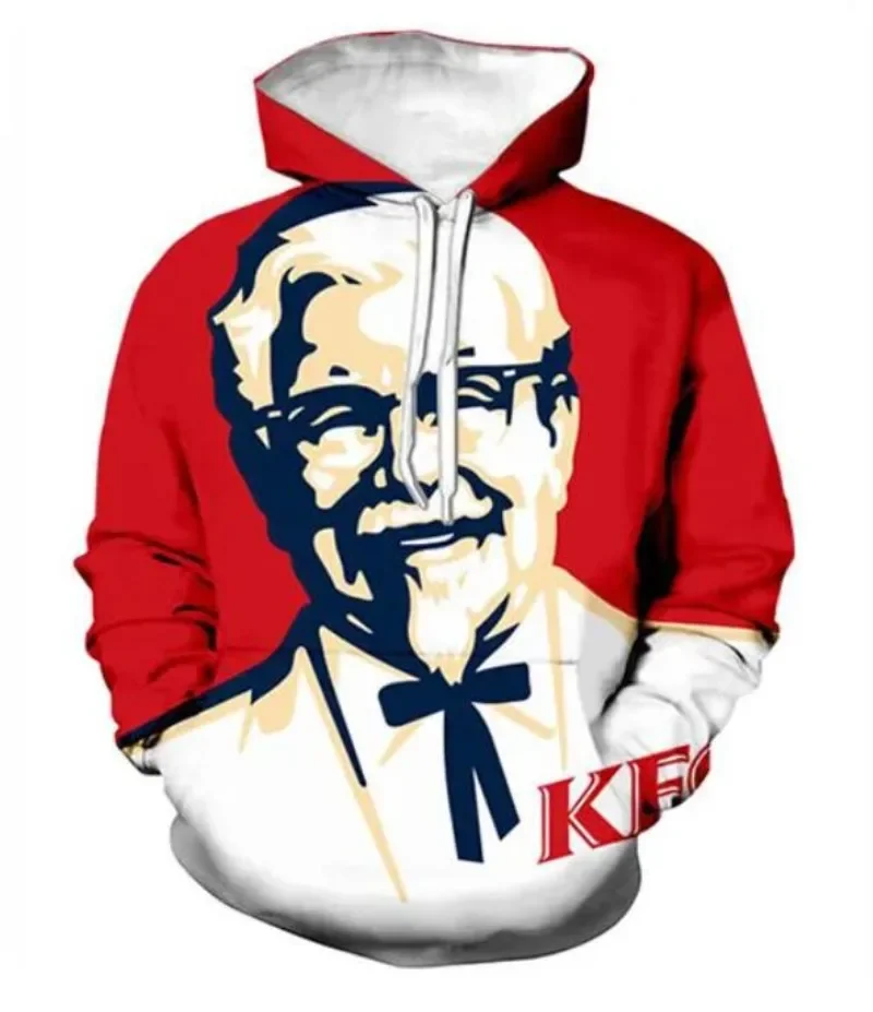 New Men/Womens KFC Colonel Funny 3D Print Fashion Tracksuits Crewneck hoodie Hip Hop Sweatshirt and Pants + Hoodies TZ04 3