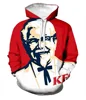 New Men/Womens KFC Colonel Funny 3D Print Fashion Tracksuits Crewneck hoodie Hip Hop Sweatshirt and Pants + Hoodies TZ04 3