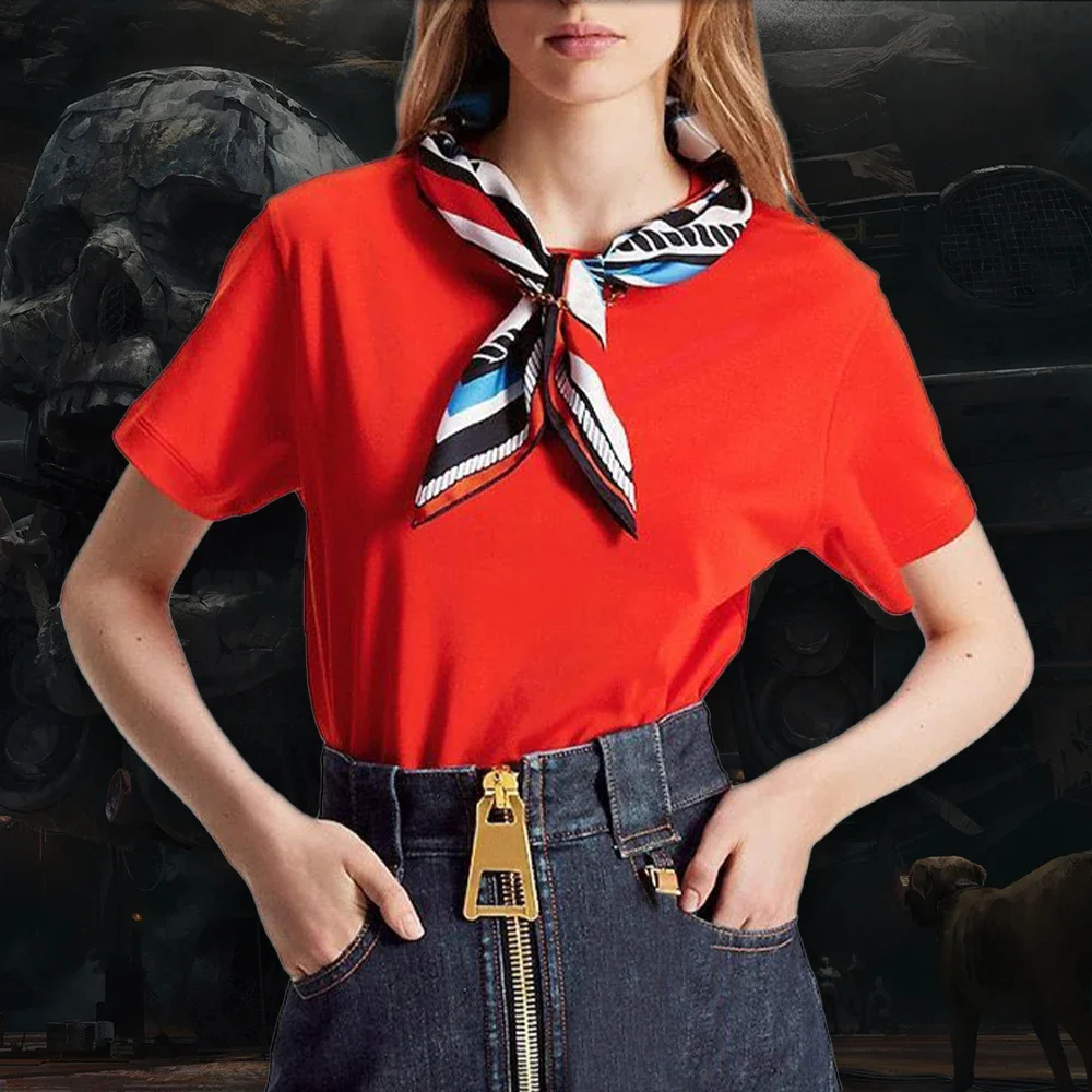 

NIGO T-shirt Nautical SS23 Printed Scarf Short Sleeve Women's Red Women's Fashion Luxury Shirt Short Sleeve #nigo5237