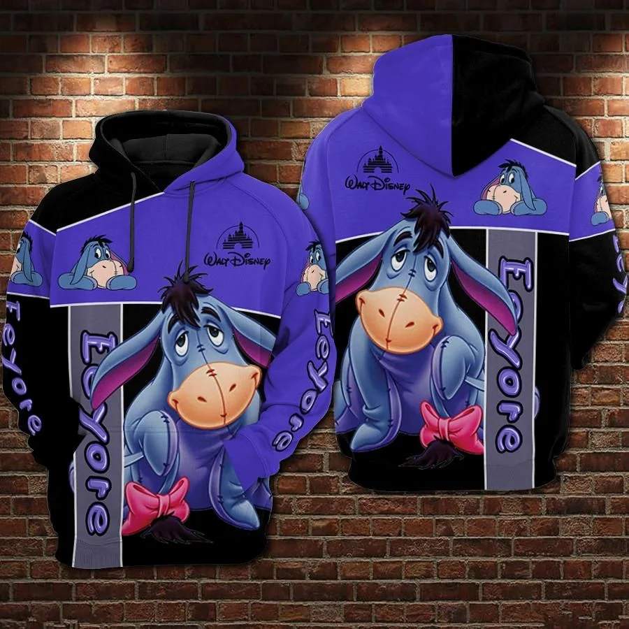

Eeyore мультфильм Винни-Пух Уолт Дисней 1 с принтом 3d на молнии Толстовка
