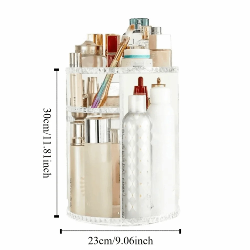 Space Saving Rotating Display Stand 360 Degree Rotating Large-capacity Desktop Storage Rack Durable Adjustable