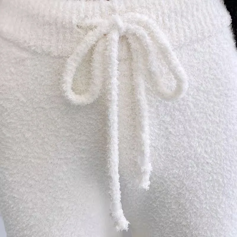 Coral fleece Hooded pajamas Autumn and winter Women's Add fleece to thicken for warmth Can be worn outside squishy loungewear
