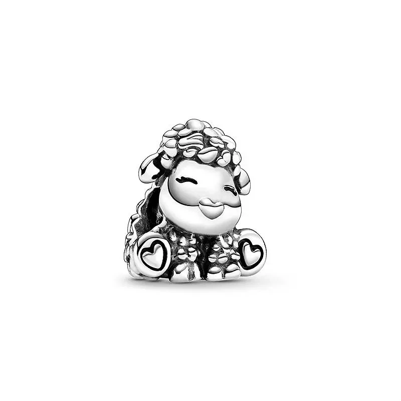 Little Dinosaur Owl Snake Pangolin Hippopotamus Pendant Charm Bead Fit Original Silver European 925 Bracelet Jewelry for Women 5