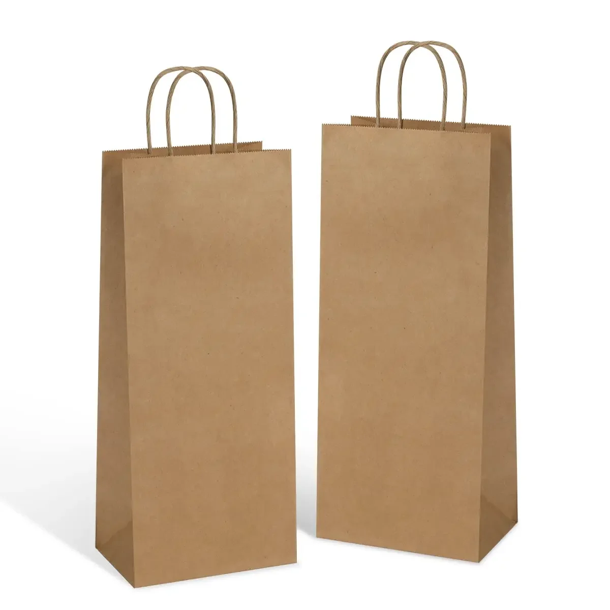 20/50PCS Wine Kraft Paper Bags Recyclable Brown Gift Bags Retail Kraft Paper Shipping Bags With Handles Bulk