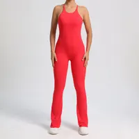 Sport Long Jumpsuits Backless Overalls for Women One Pieces Streetwear Yoga Workout Flare Pants Gym Sportswear Woman Clothing - Image 3
