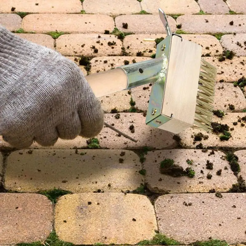 Deck Crevice Cleaning Tool Driveway Moss Remover Weeding Wire Brush Manual Crevice Weeding Tool Grout Remover Multifunctional 45 5