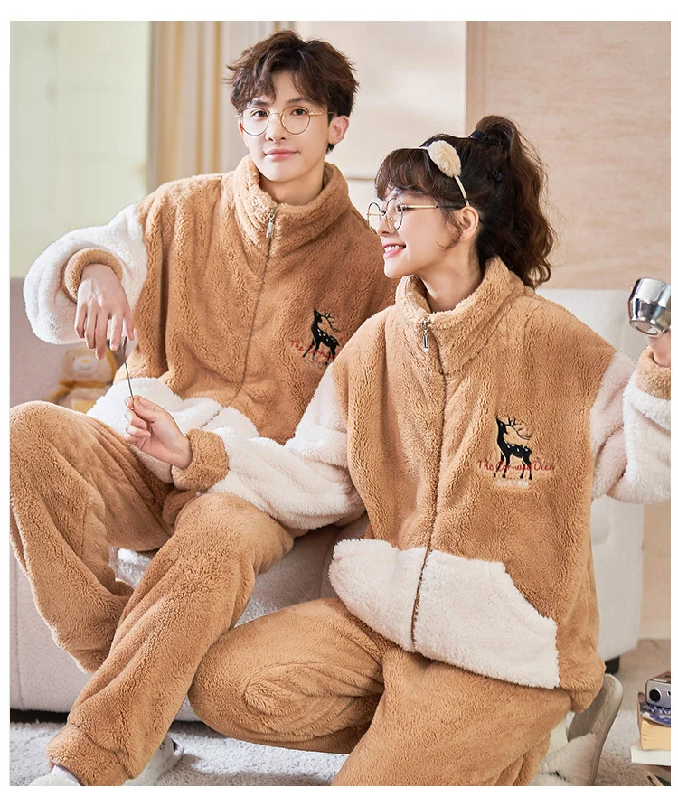 Oversize 6XL Women's Thick Warm Flannel Pajama Set Kigurumi with Hood  Cartoon Shaggy Terry Women's Cute Night Suits Outer Wear