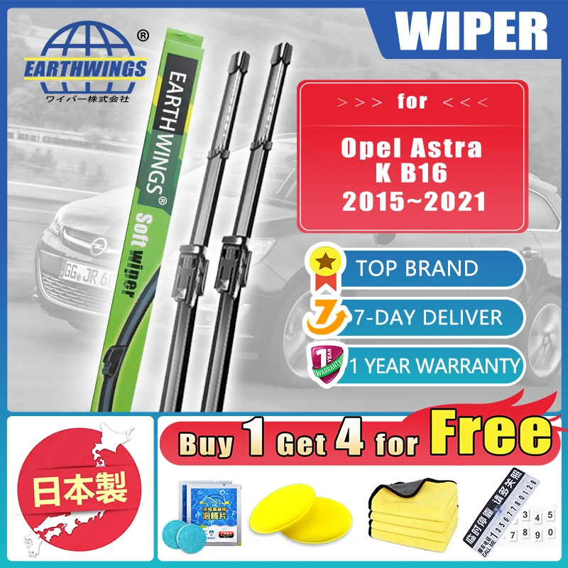 

For Opel Astra K B16 2015 2016 2017 2018 2019 2020 2021 Front Rear Wiper Blades Brushes Windscreen Windshield Car Accessories