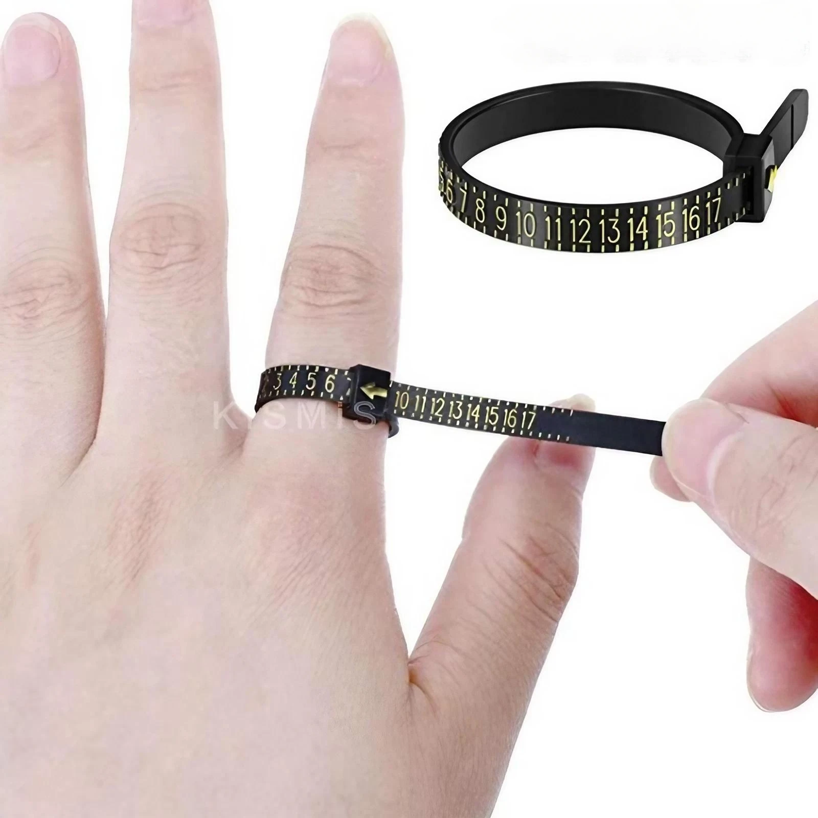 Wedding ring band sizer 1pc US/EU sizes white/black genuine tester finger gauge jewelry tool