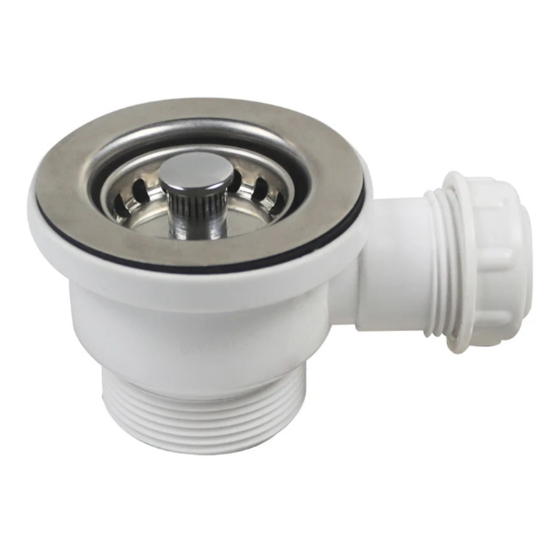 

Efficient Sink Drain Set Quick Install Strainers Basket Valves 70mm Diameter