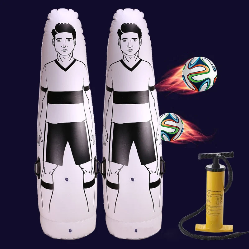 1.75m Adult Inflatable Football Training Goal Keeper Tumbler Air Soccer Training Dummy Tool Pvc Inflatable Tumbler Wall Sports