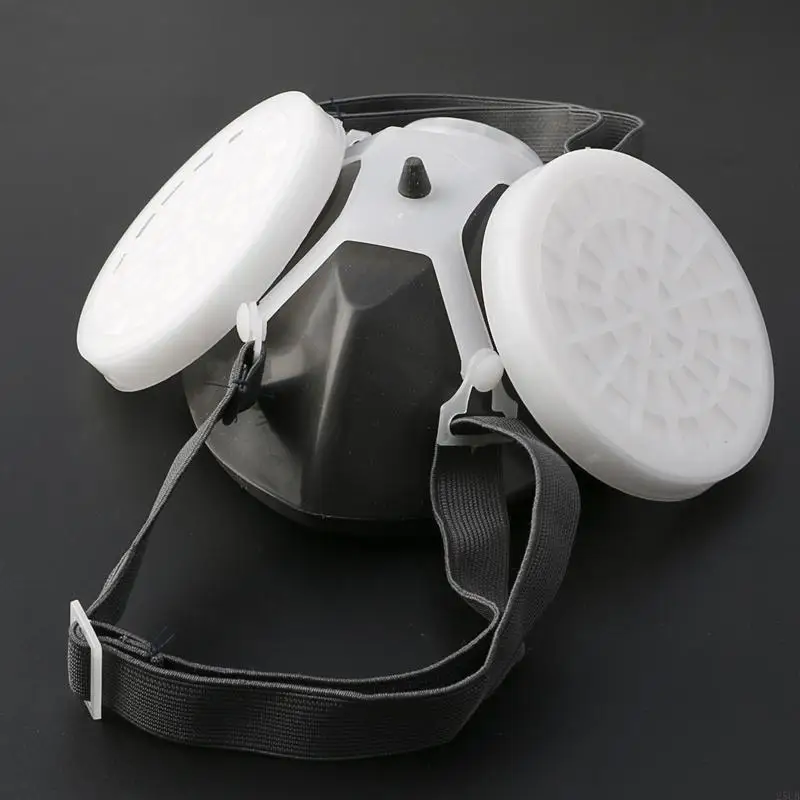 25UB Respirator Dual Gas Mask Twin Paint Safety Headwear New