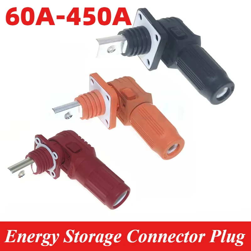 60A-450A Energy Storage Connector Single Core High Current Power Storage Terminal Block Wall Mounted Power Output Connector Plug