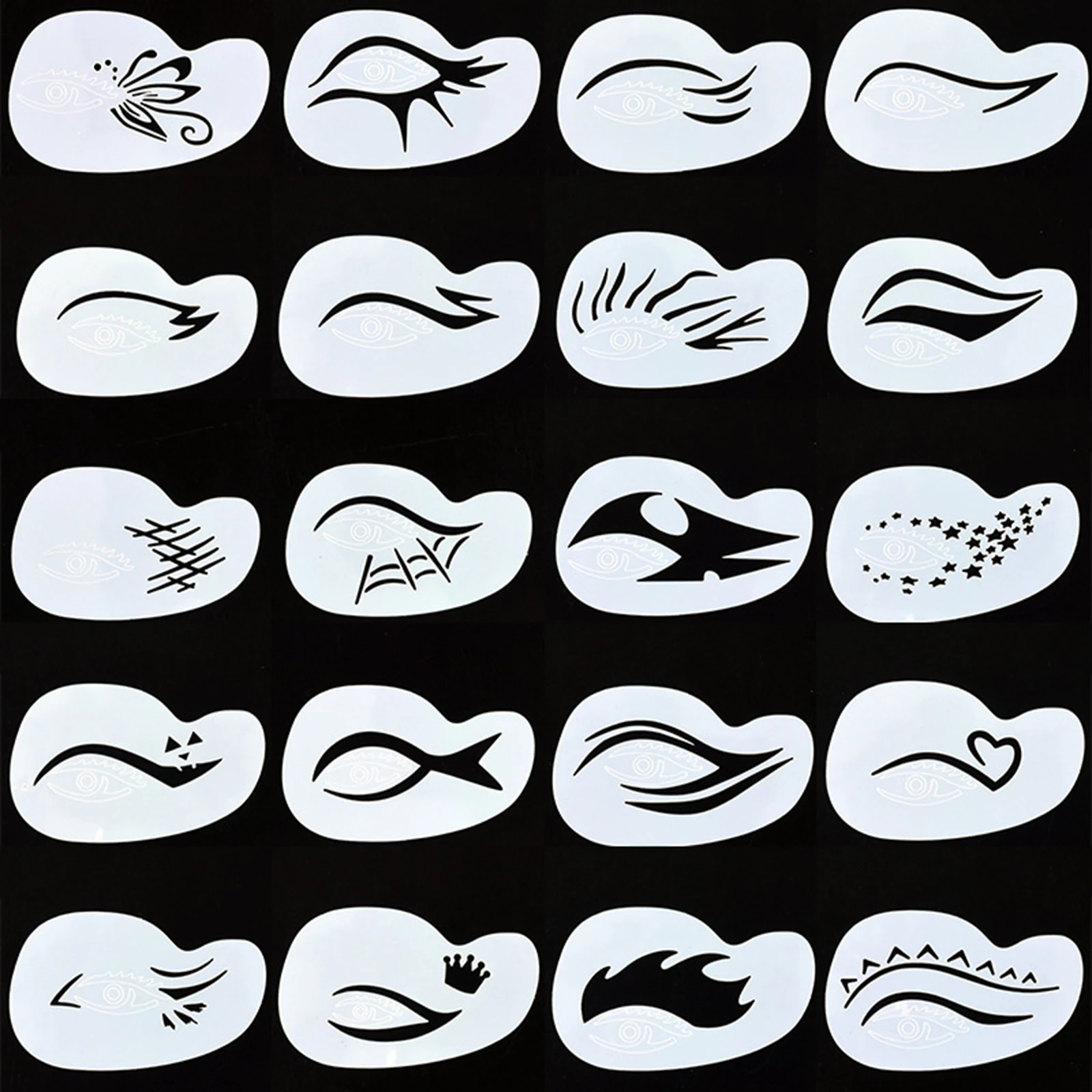 Face Painting Templates for Holiday Halloween Premium Material Multiple Pattern DIY Party Makeup Supplies Lightweight Reusable 6