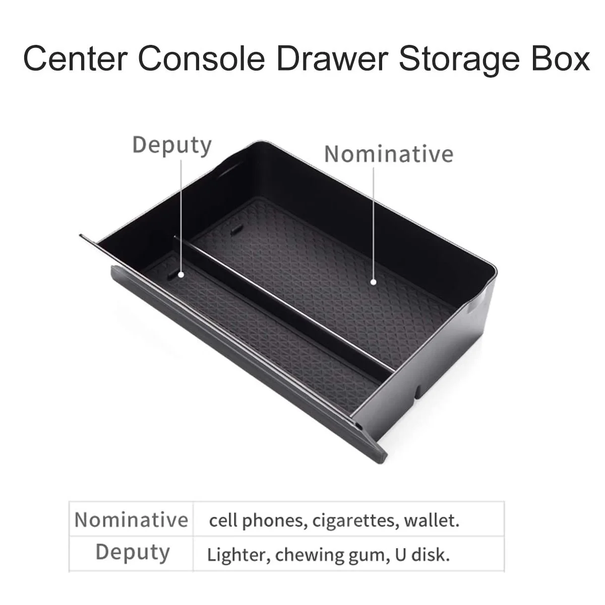 Für Tesla Model S X 2012–2021 Mittelkonsole Schubladenbox Cubby Schubladenaufbewahrung Frachtablett Organizer – Detail 4