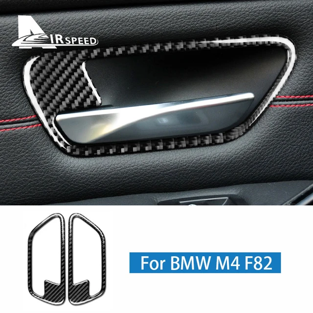 Fluggeschwindigkeit 2 PCS Carbon Fiber Auto Innen Türgriff Abdeckung Trim  Tür Schüssel Aufkleber für BMW M4 F82 Zubehör Auto -styling - AliExpress