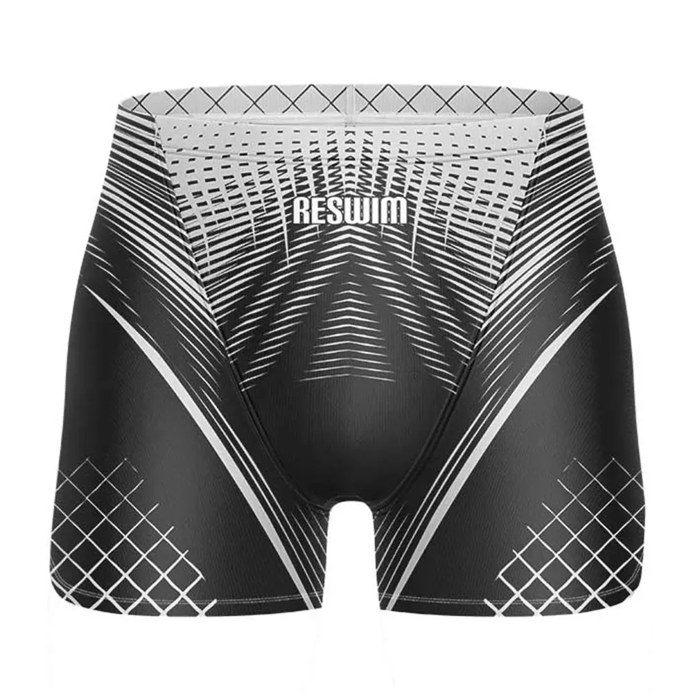 Summer Men's Funny Swimming Trunks Swim Jammer Short Endurance Athletic Training Swimsuit GYM Beach Surf Tights Shorts Swimwear