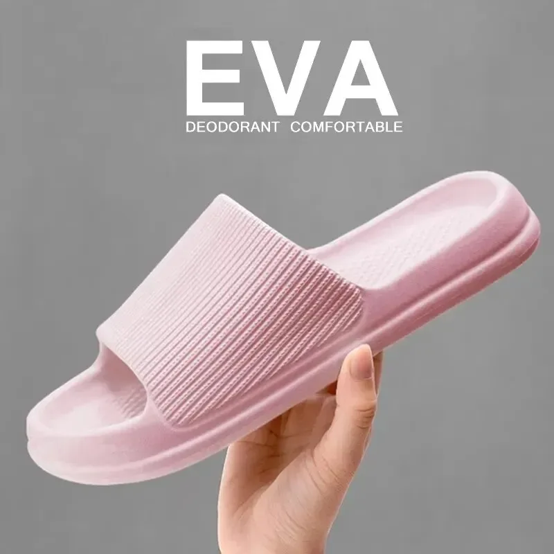 Non-slip EVA Soft Sole Massage Shower Shoes for Women Men Couples Waterproof Home Leisure Fashion Bathroom Slippers