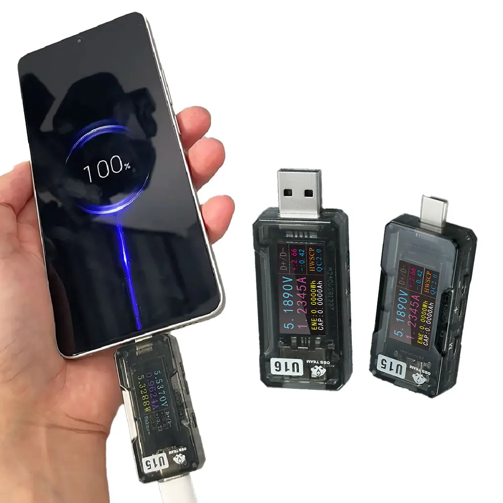 OSS U15/U16 High Accuracy Fast Charging Tester Type-C/USB-A PD2.0 QC3.0 Voltage