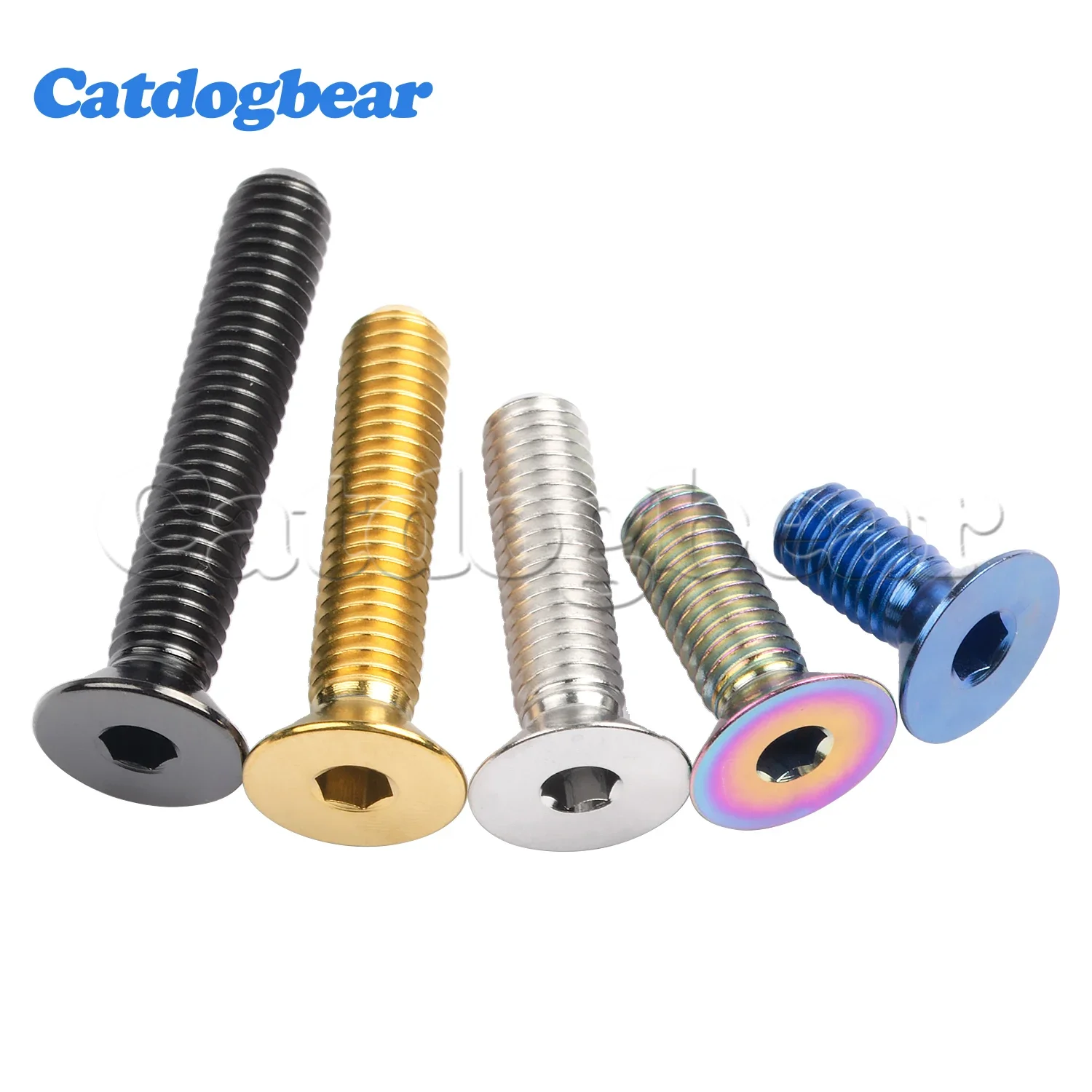 Catdogbear 티타늄 볼트 M5/M6/M8x10 65mm 자전거 액세서리 용 플랫 카운터 싱크 헤드 육각 소켓 나사