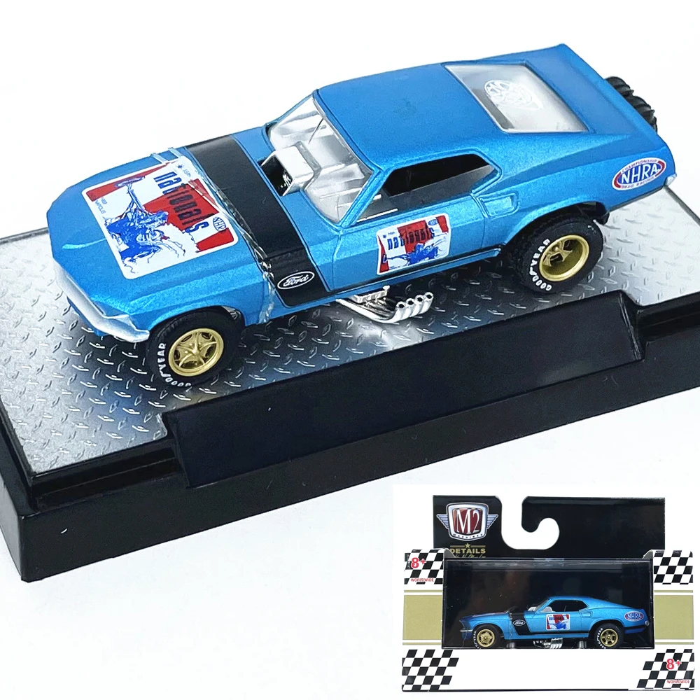 

Машины M2 1:64, модель спортивного автомобиля Ford Mustang, имитация мышц, Коллекционная модель автомобиля из сплава, украшение