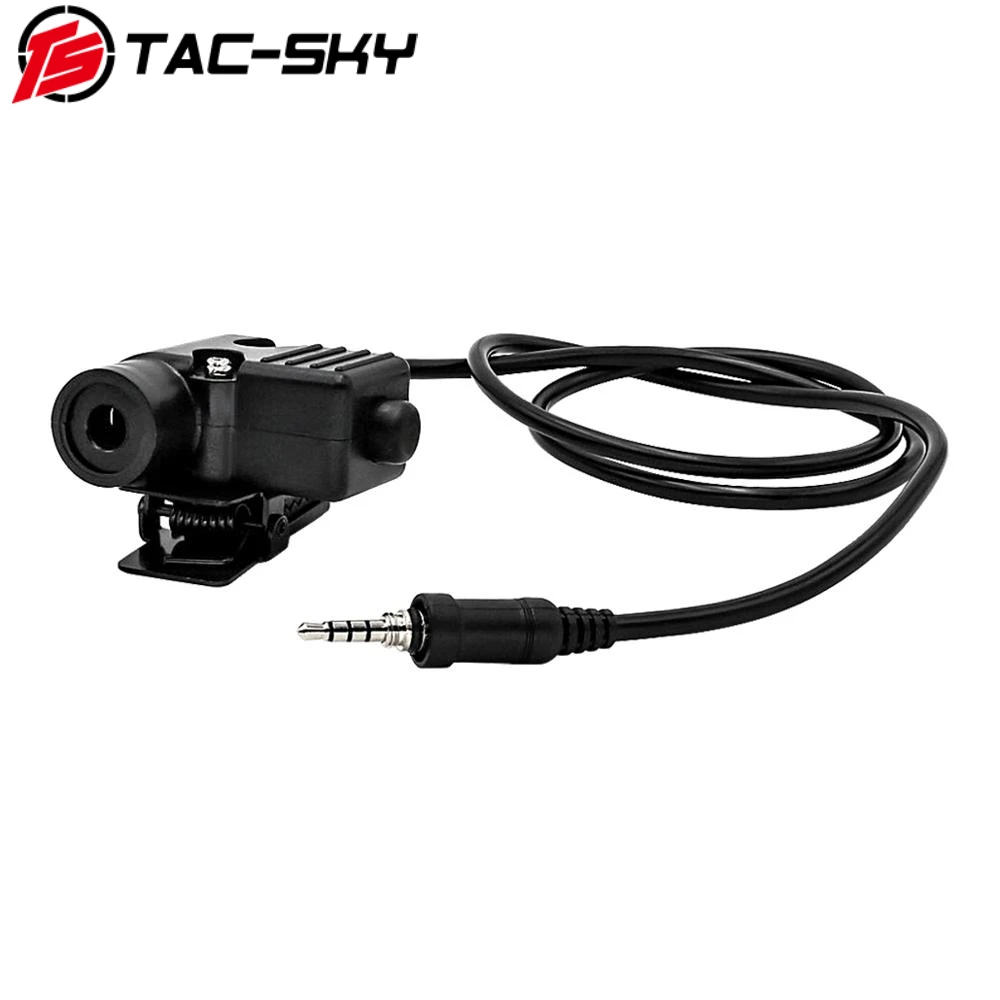 TS TAC-SKY Yaesu Vertex PTT Tactical Headset Military Adapter U94 PTT Yaesu Vertex VX-6R VX-7R VX6R VX7R FT-270 Walkie Talkie