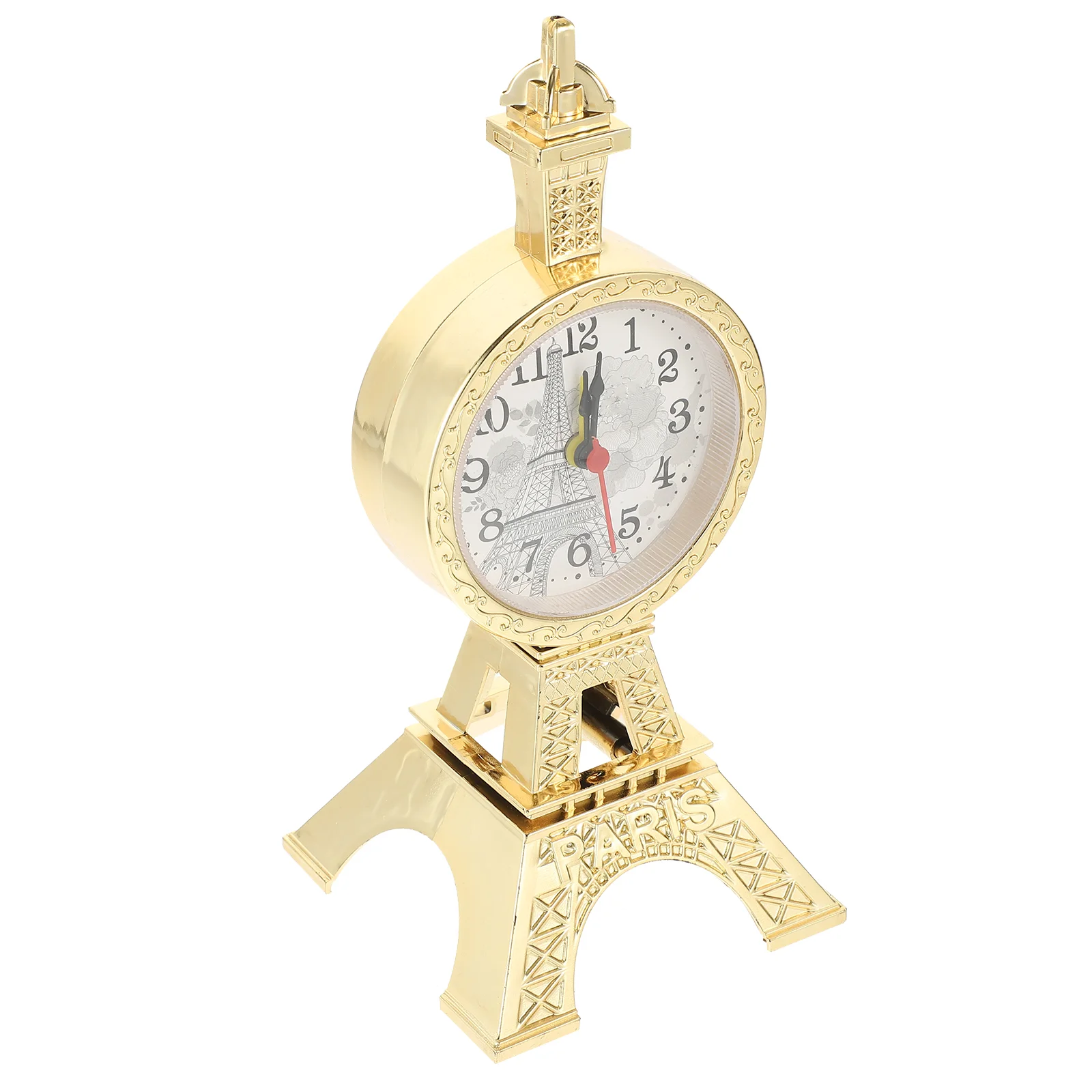 

Vintage Alarm Clock Eiffel Tower Statue Operated France Landmark Figurine Paris Souvenir Gift