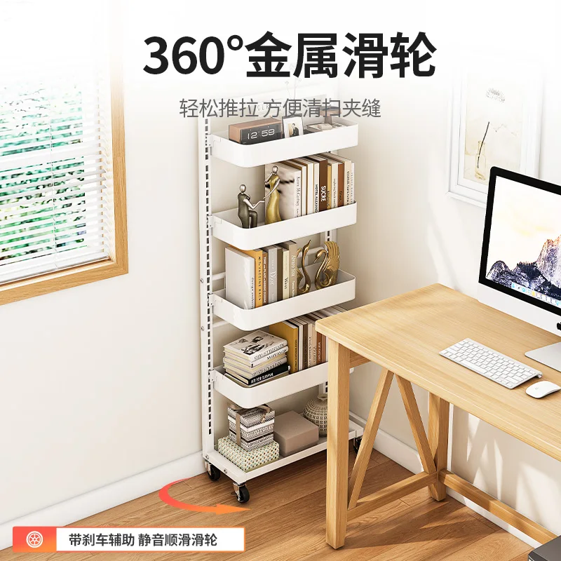 Kitchen Narrow Storage Rack Refrigerator 15cm Side Storage Small Cart Narrow Style Rolling Cart Kitchen Organizer Items