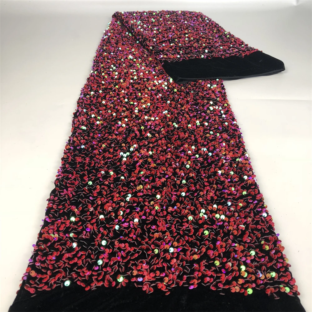 

Familiar Luxury Evening Dress Lace Fabric Sequins Tulle Lace Fabric Embroidered Applique African Nigerian Fabric For Sew HS71405