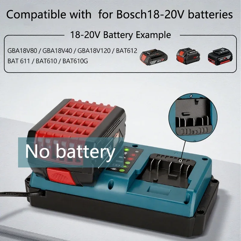 보쉬 듀얼 포트 교체용 충전기 보쉬 18V 20V 리튬이온 배터리 고속 충전기 EU/US/UK/AU 플러그 충전 도구