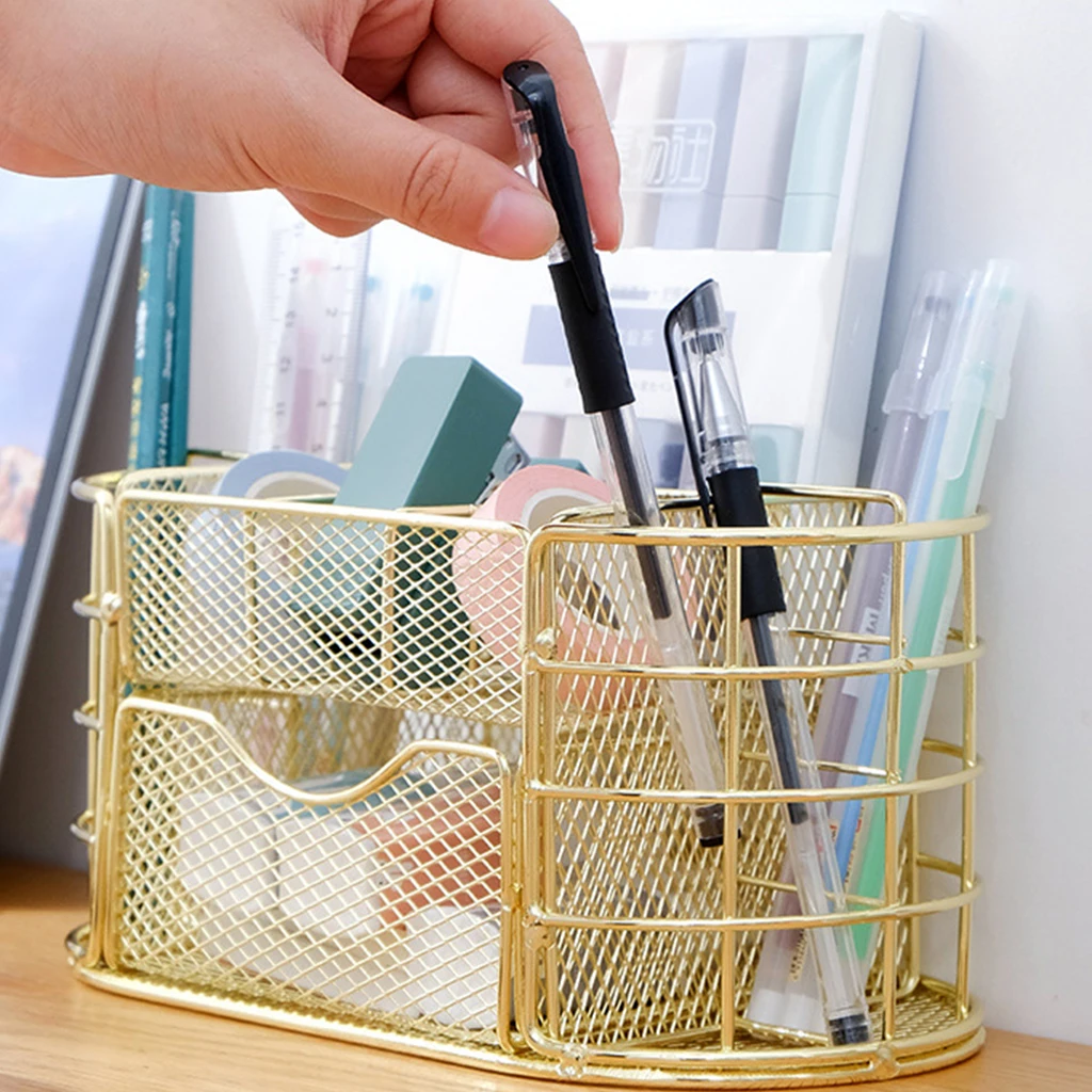 https://ae01.alicdn.com/kf/Sbde8b432c3e3401da52767f77343b4cbk/Luxury-Iron-Pencil-Holder-Multiple-Compartments-Stylish-Pen-Holder-with-Sliding-Drawer-Desk-Makeup-Holder-Remote.jpg