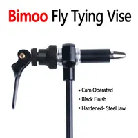 C-Clamp Fly Tying Vise W/ Hardened Steel Jaws 200D Thread Kit Bobbin Holder Threader Fly Tying Tool Kit 4