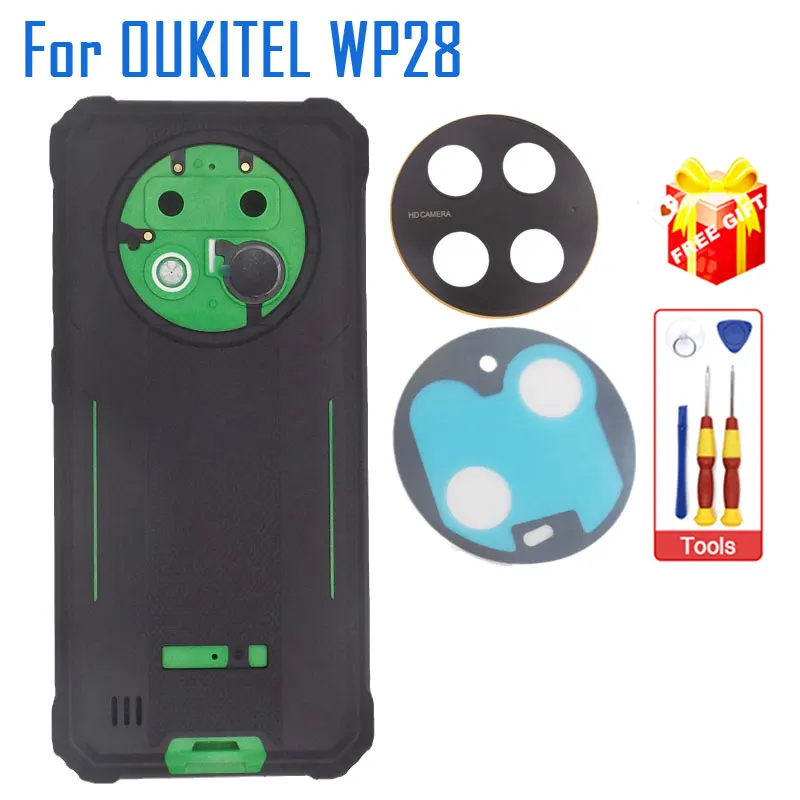 

New Original OUKITEL WP28 Battery Cover Back Case Rear Camera Decoration Parts With Adhesive Parts For OUKITLE WP28 Smart Phone