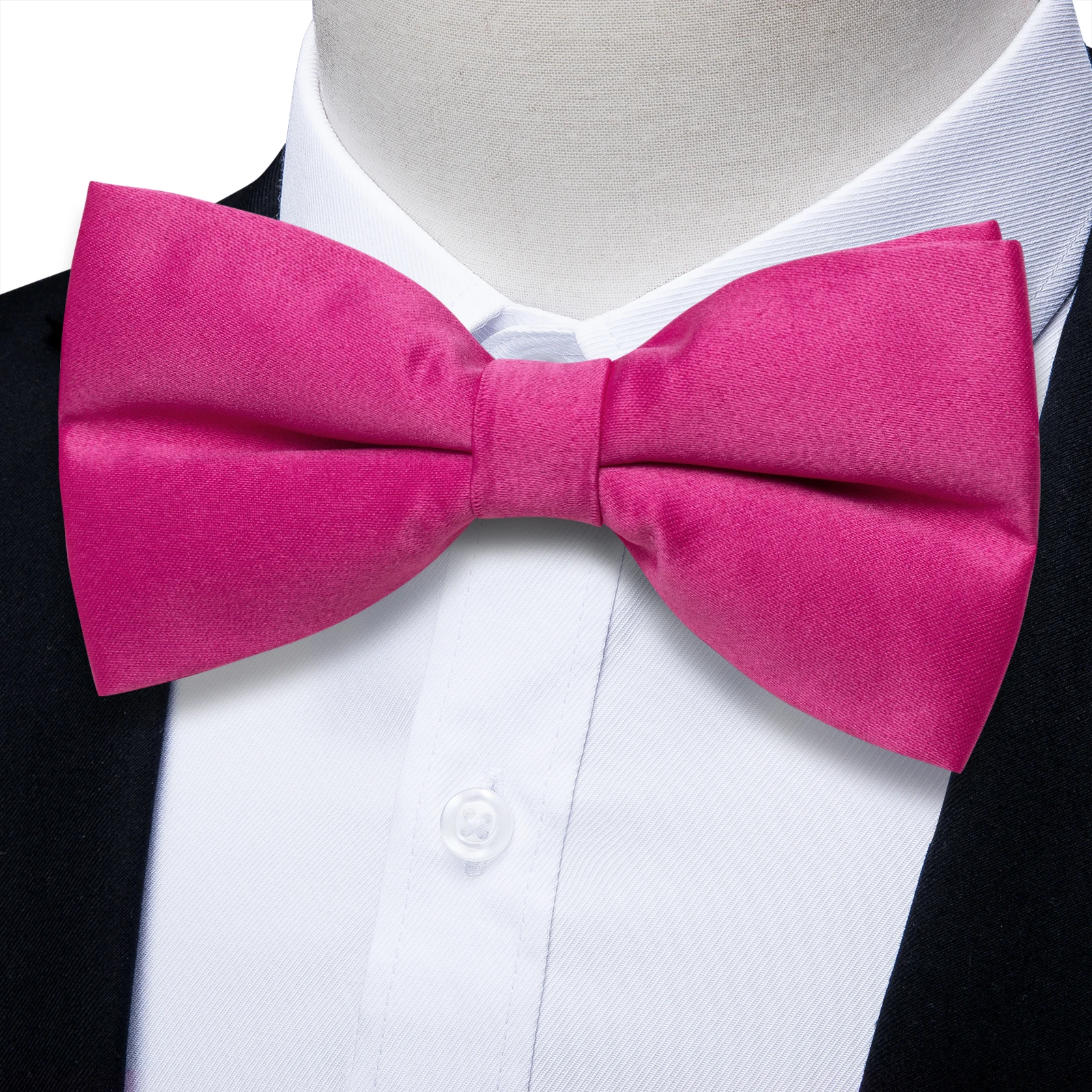 

Unique Father and Son Bow Ties Luxury Silk Rose Red Solid Formal Adjustable Butterfly Knot for Marriage Party Wedding Accessorie