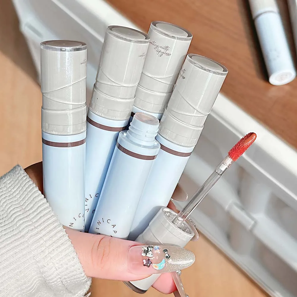 Hydrating Mirror Glossy Liquid Lipstick Reddish Brown Lip Tint_voghion.com