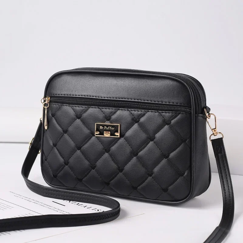 

2023 Diamond Lattice PU Leather Women's Handbags Famous Brand Designer Shoulder Cross Body Large Bags Female Big Square Handbag