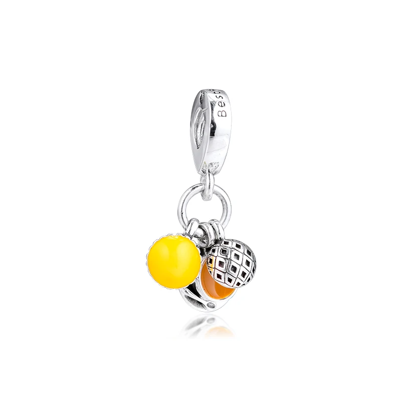 

Mother Kids Bracelet Femme Egg Tart Milk Tea & Pineapple Bun 925 Silver Jewelry For Snake Chain Bracelets Beads New Product