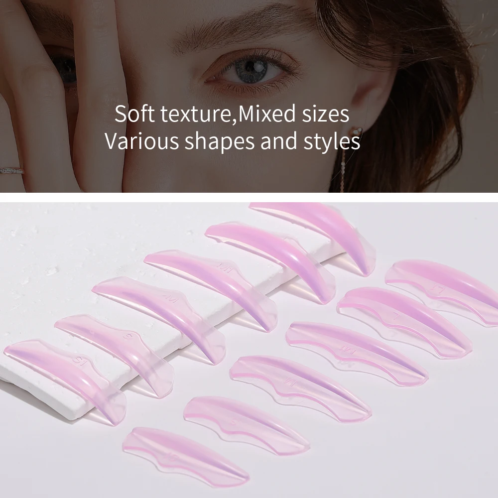 6가지 사이즈 속눈썹 리프트 패드, DIY 속눈썹 리프트 패드, 다양한 길이의 속눈썹을 위한 부드러운 속눈썹 리프트 로드 쉴드, 완벽한 리프팅