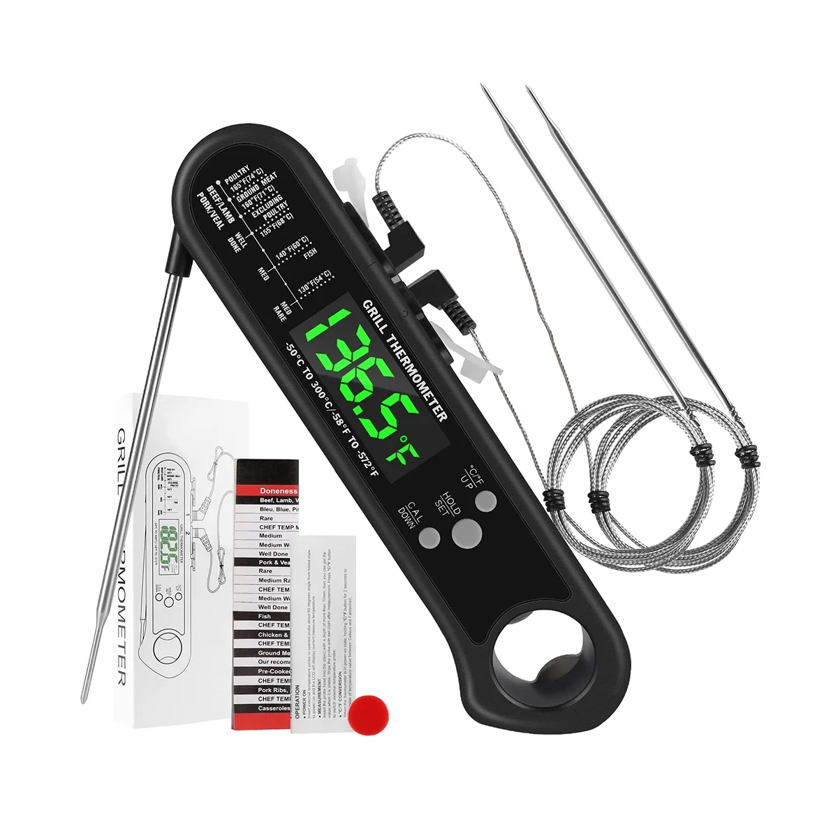 Digital Meat Thermometer 2-in-1 Grillthermometer Instant Read with