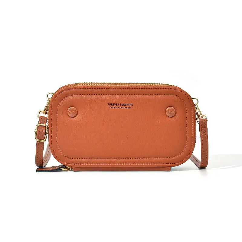 

Новый женский кошелек, однотонная простая сумка через плечо, многофункциональная Большая вместительная красная сумка-конверт