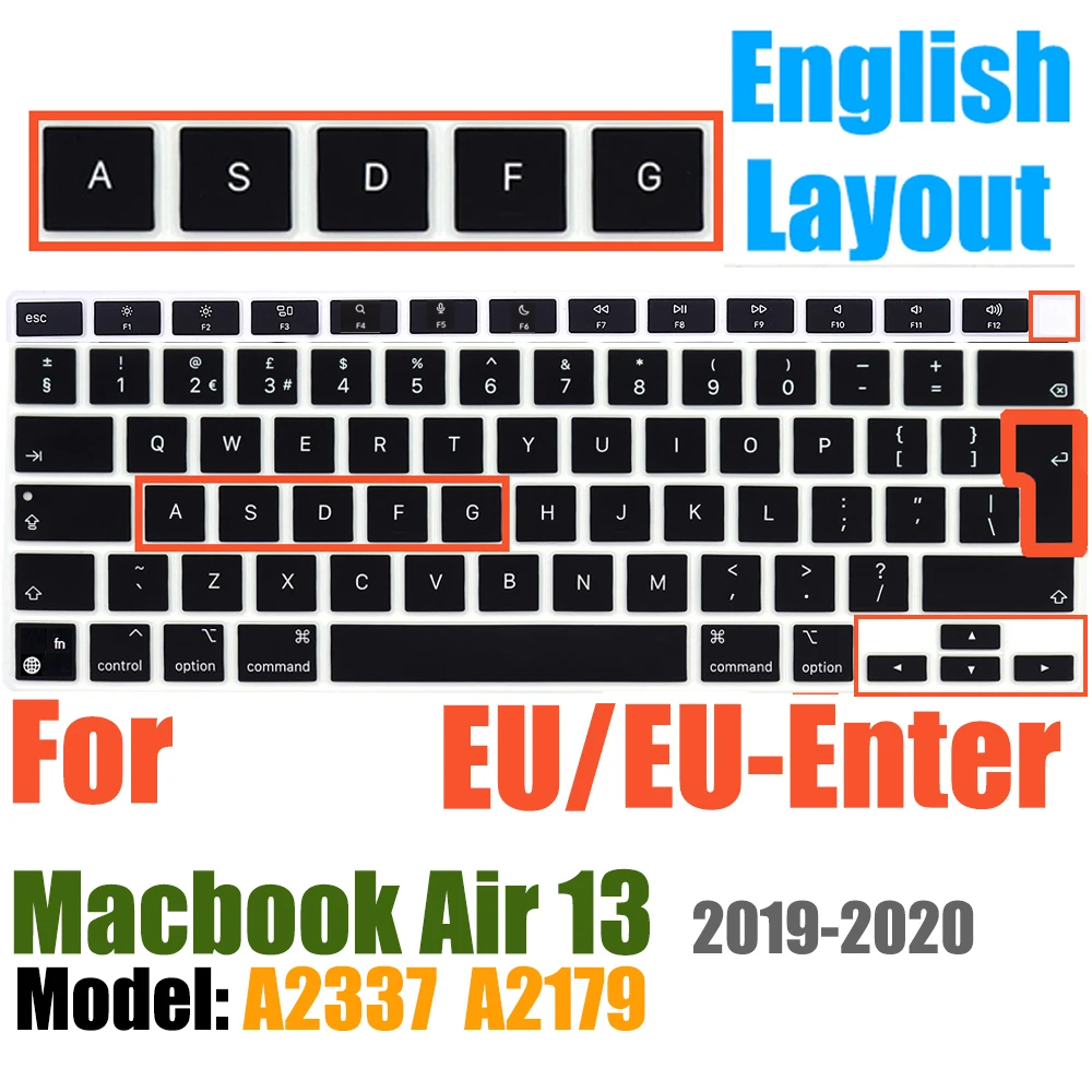 Waterproof Protective Silicone Keyboard Cover with Touch ID