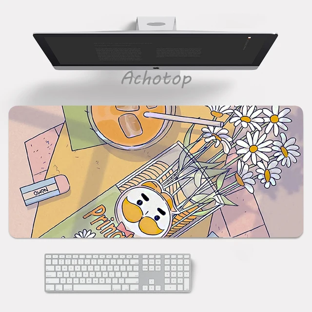 Large Anime Pink Mousepad Gamer Cute Kawaii XXL Gaming Mouse Pad Rubber Otaku Locking Edge Big Fashion Laptop Notebook Desk Mat CN00263 CUTE (10)