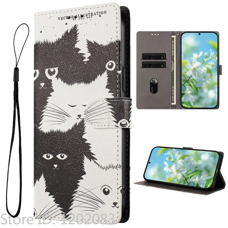 Magnetic Stand Wallet Flip Cover Phone Case with Protective Storage